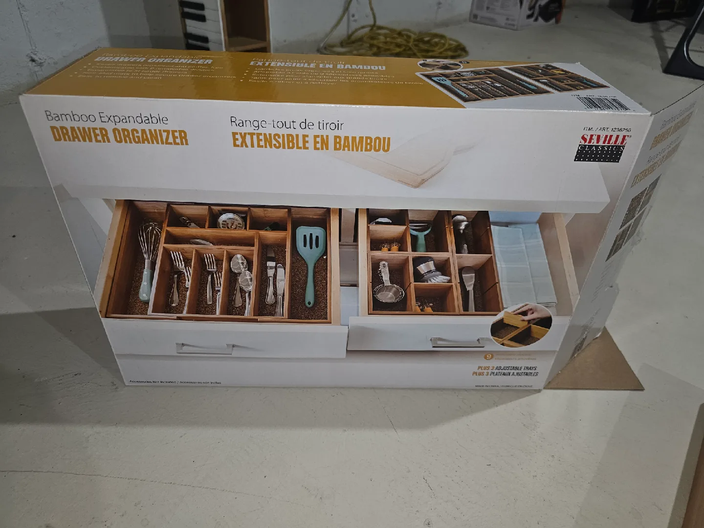 Seville Classics Bamboo Expandable Drawer Organizer thumbnail