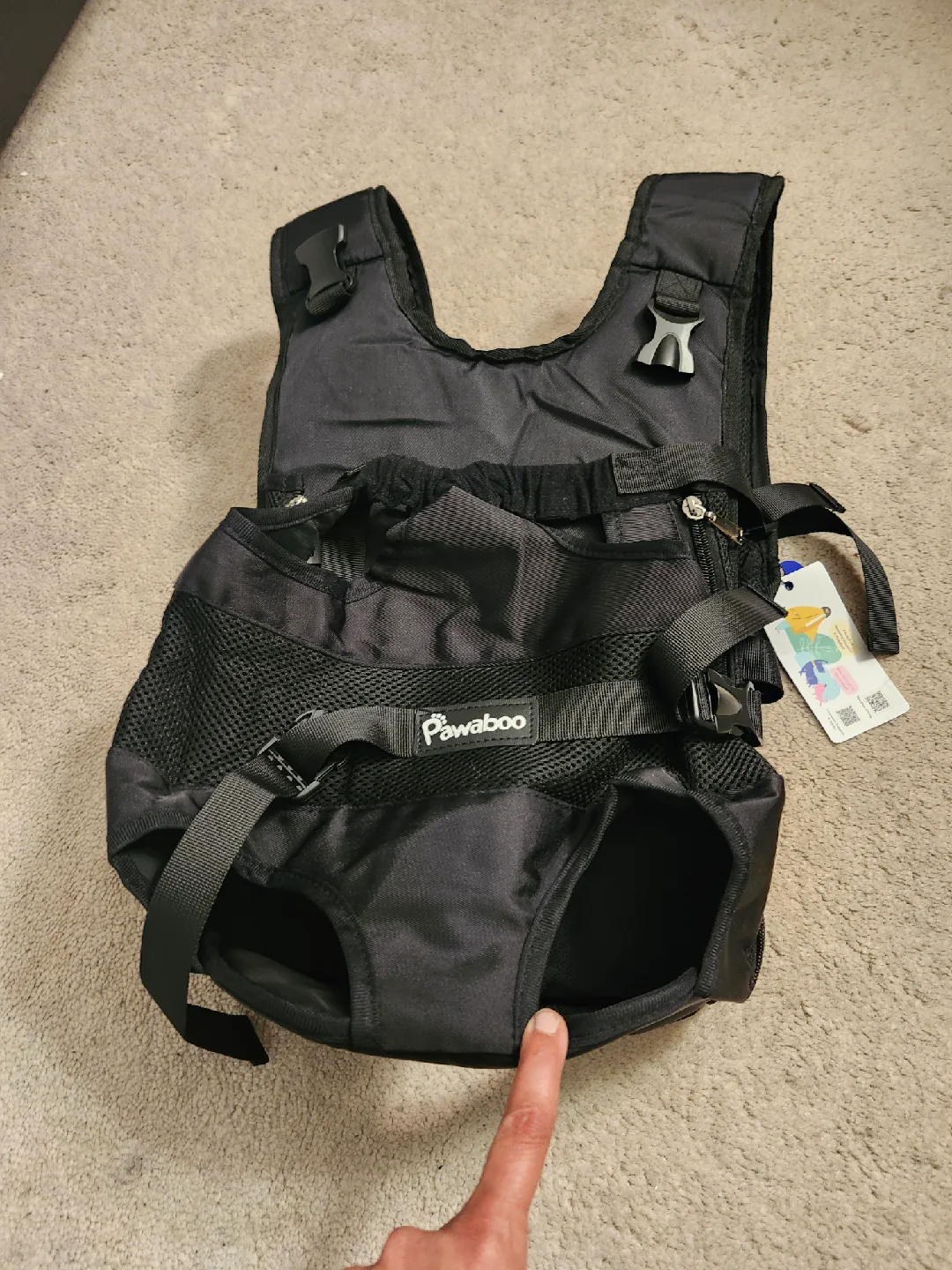 New Pawaboo Pet Carrier Backpack - Black image indicator(2)