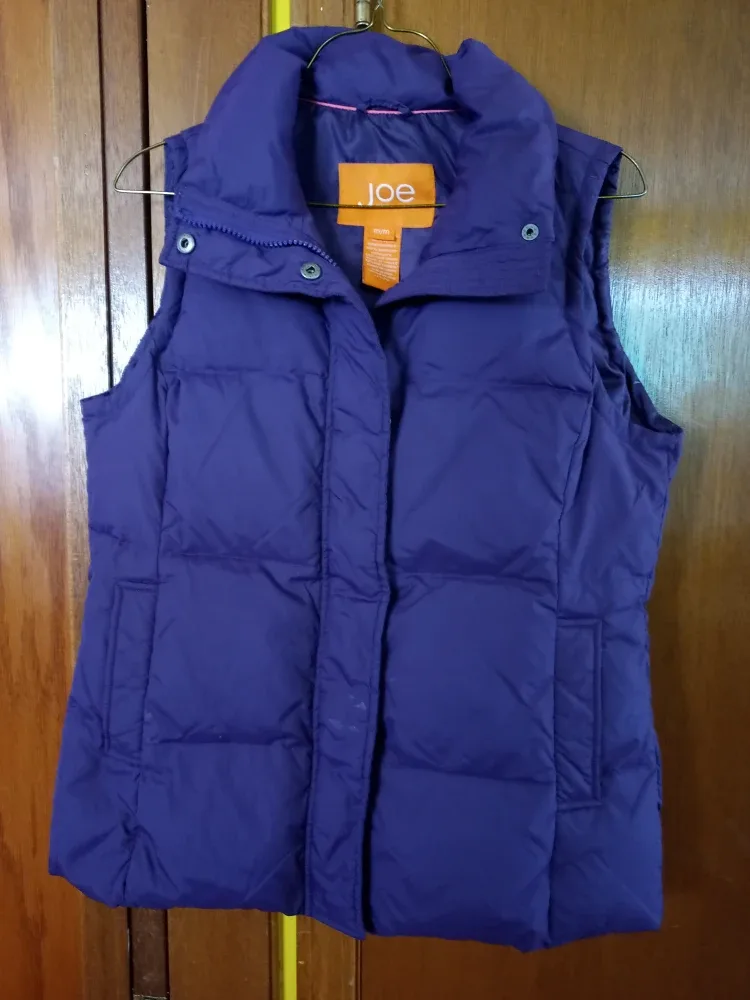 Joe Purple Puffer Vest Size M/M