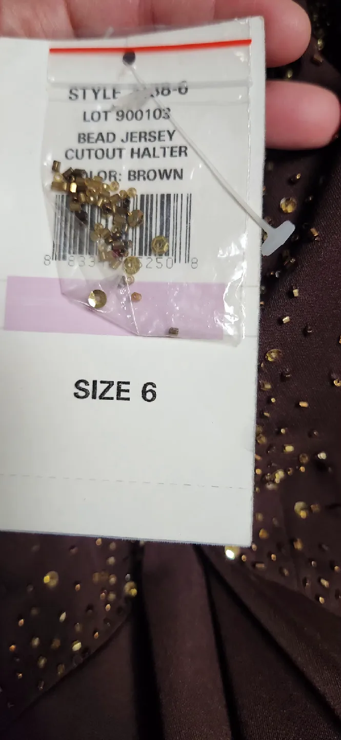 brand new Cutout Halter Dress - Size 6 Brown image indicator(3)