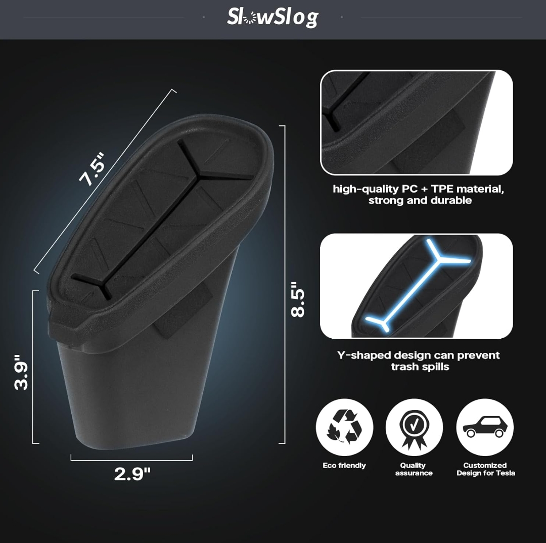 Slow Slog Tesla Model 3 Trash Can - Black - photo 4