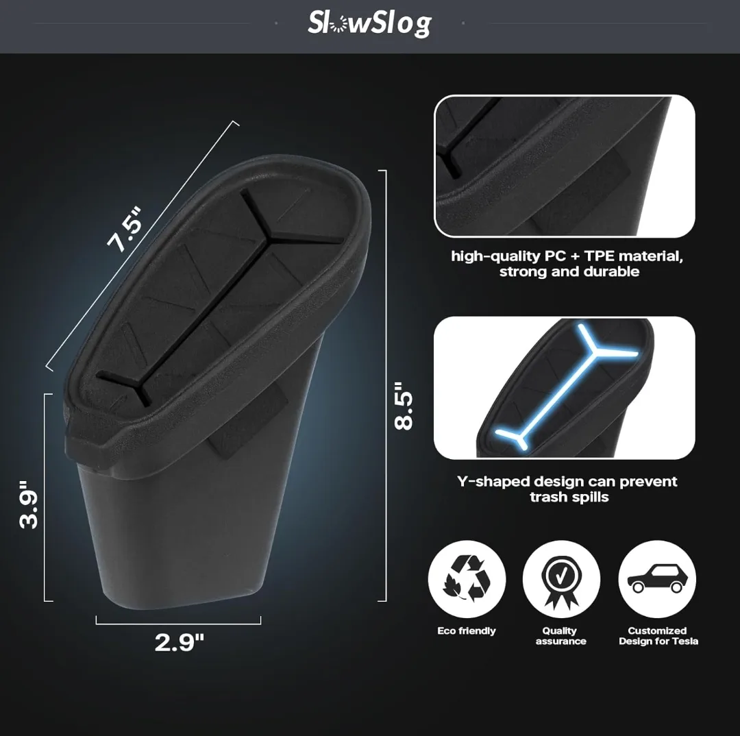 Slow Slog Tesla Model 3 Trash Can - Black image indicator(4)