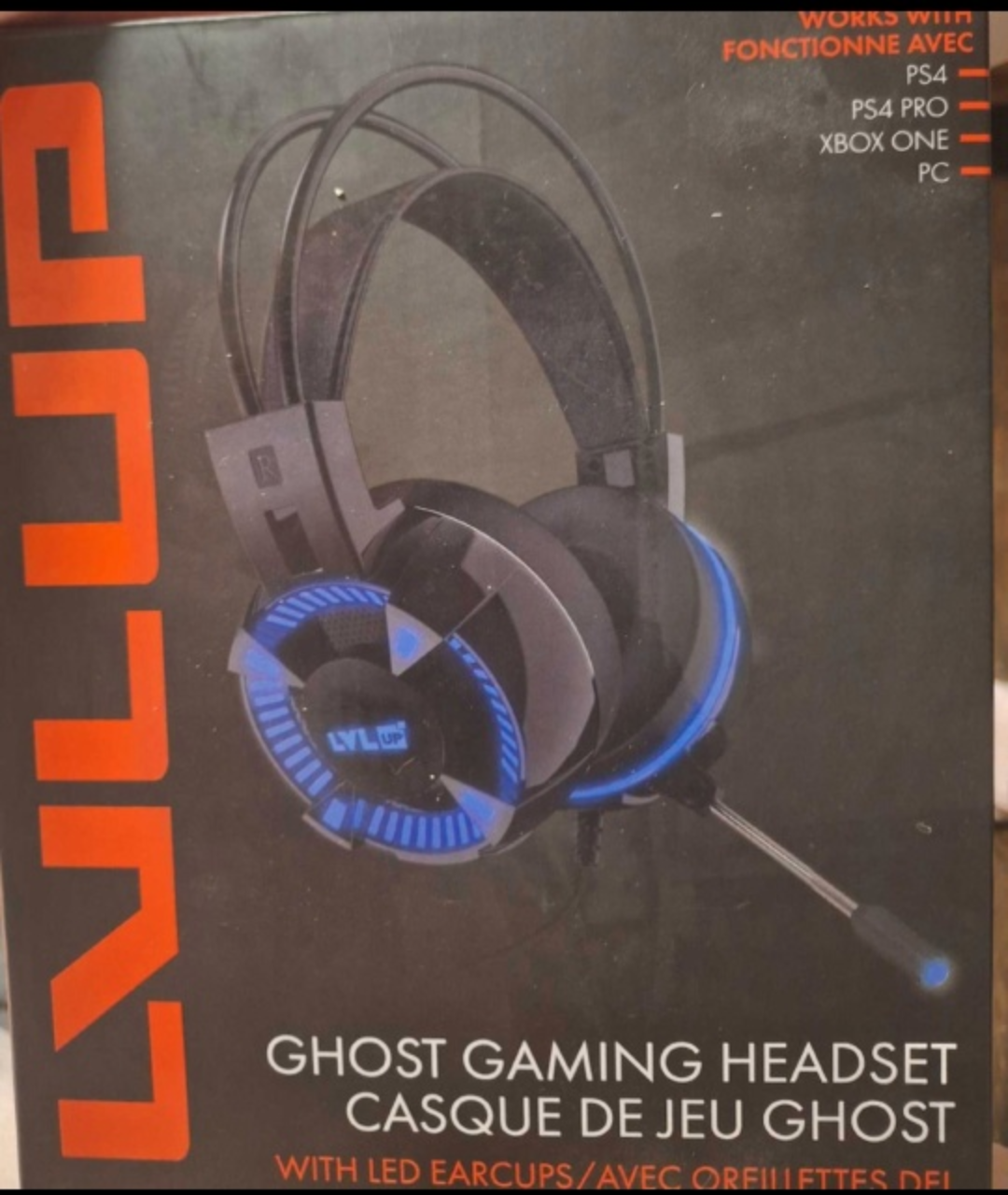 LVLUP Ghost Gaming Headset - LED Earcups