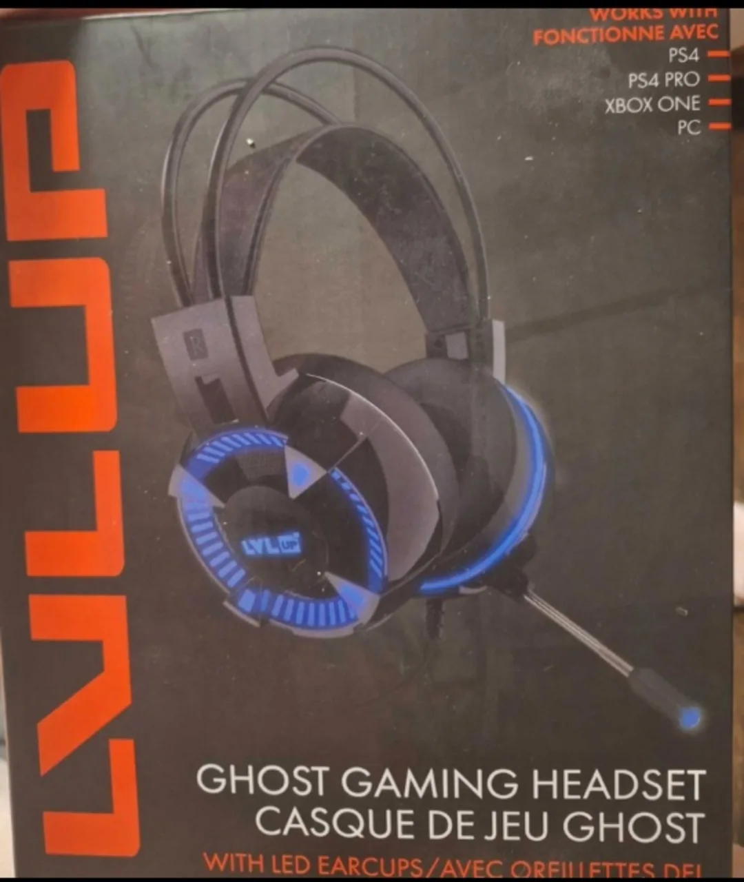 LVLUP Ghost Gaming Headset - LED Earcups thumbnail