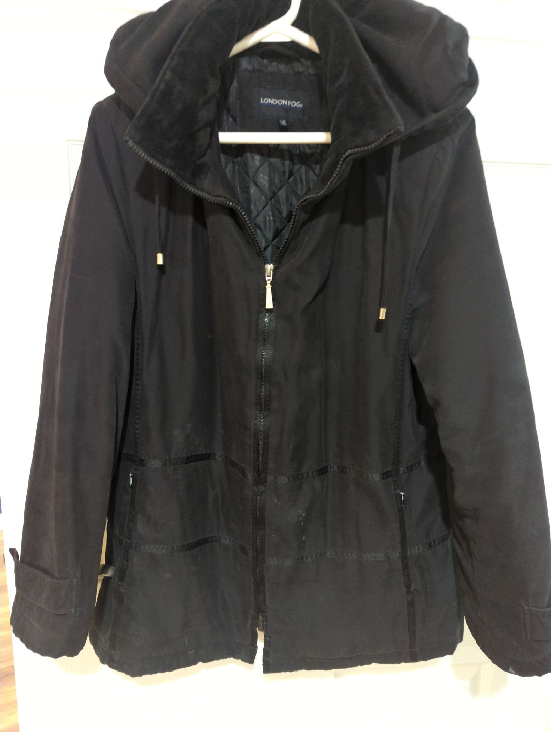 London Fog Black Hooded Jacket