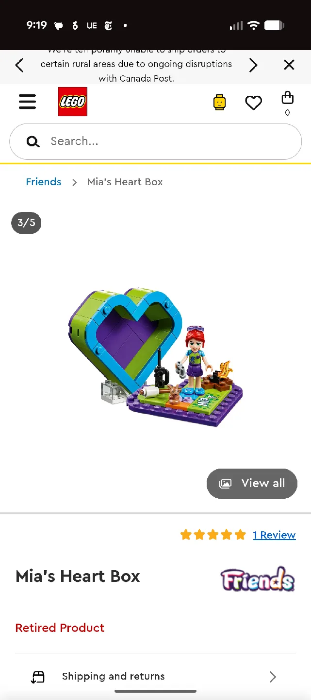 LEGO Friends Mia's Heart Box thumbnail