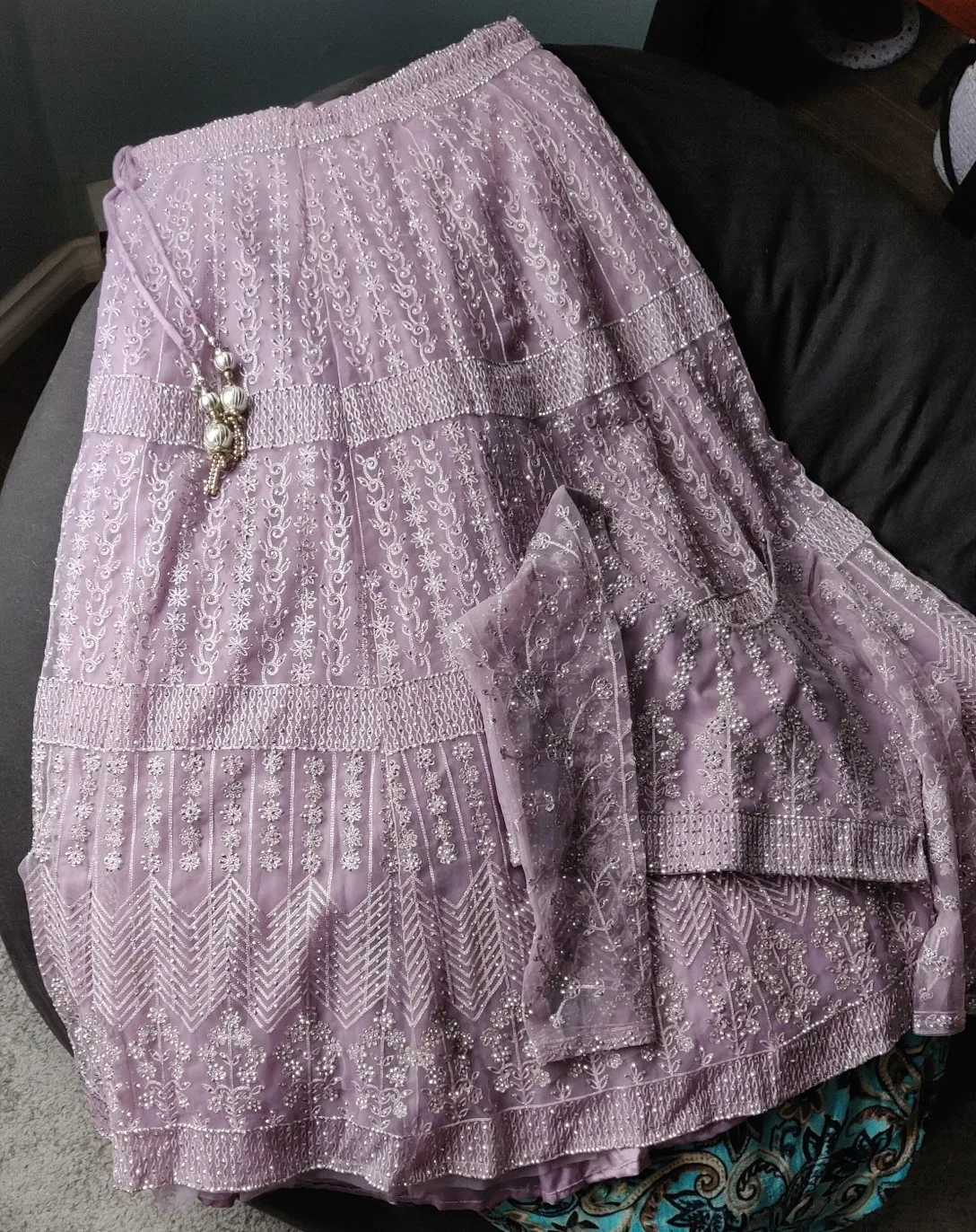 Lilac Indian Party Lehenga - L/XL image indicator(3)