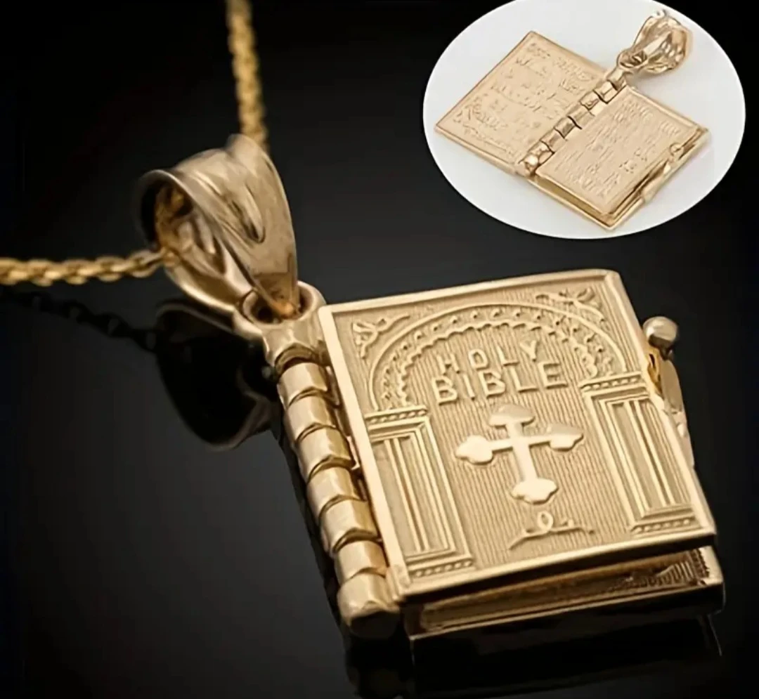 Gold Holy Bible  Necklace - photo 4
