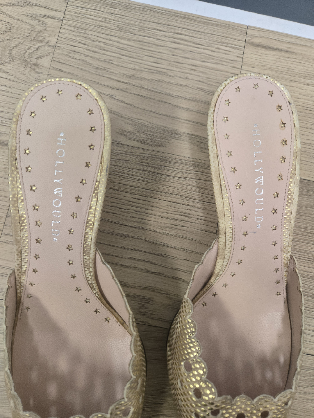 Hollywood Comfort Pad Gold Mules - Size 8.5 - photo 2