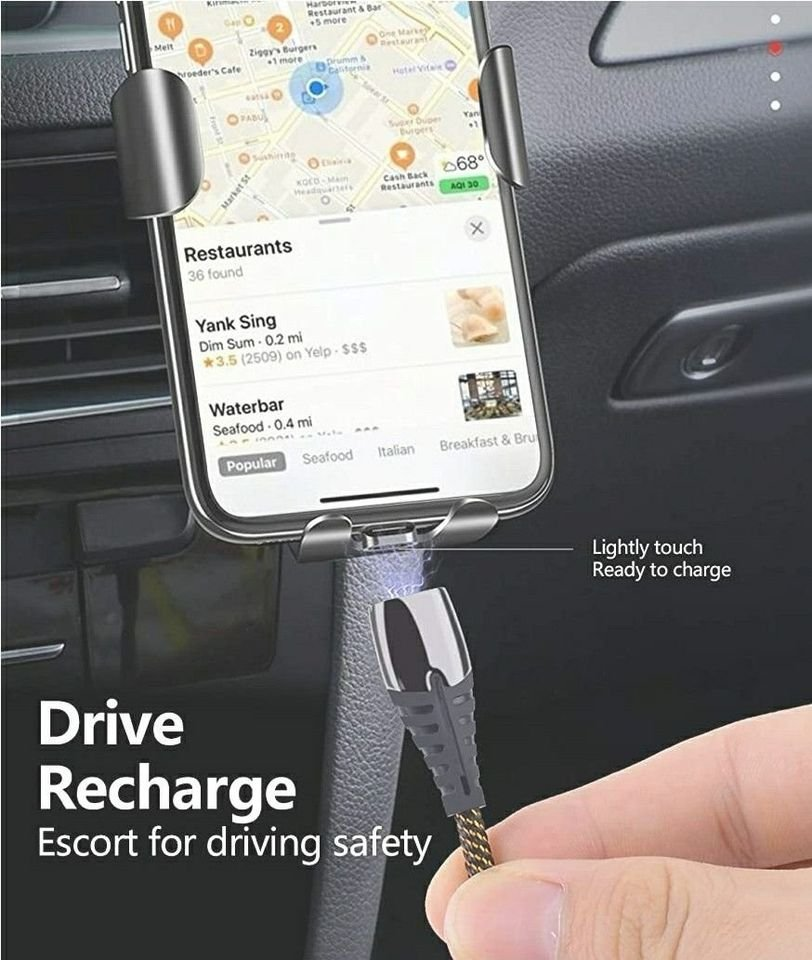 Magnetic iPhone Charging Cable 2Pack 6ft Charger Cord - photo 3