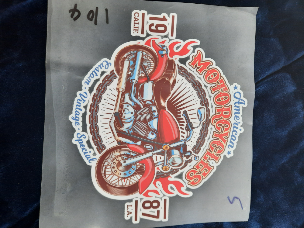 Variety of iron on stickers for shirts and jackets
