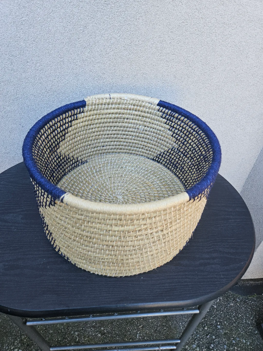 Handwoven Basket - Blue & Natural image indicator(2)