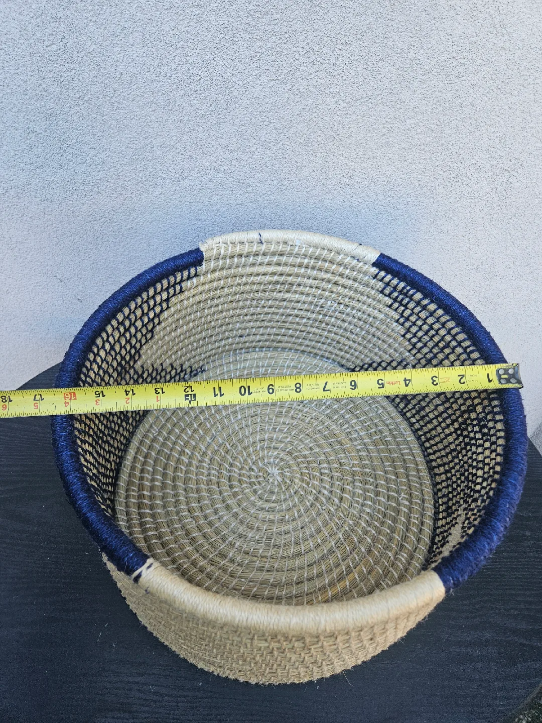 Handwoven Basket - Blue & Natural image indicator(4)