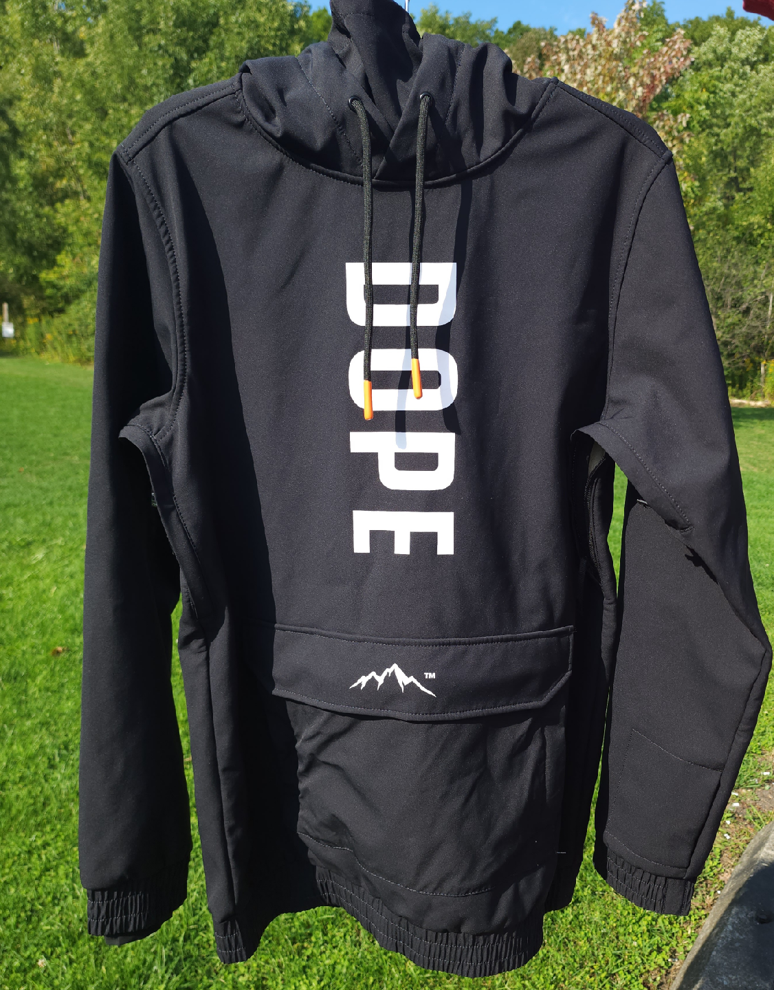 DOPE Black Ski Hoodie. Mens Size XS