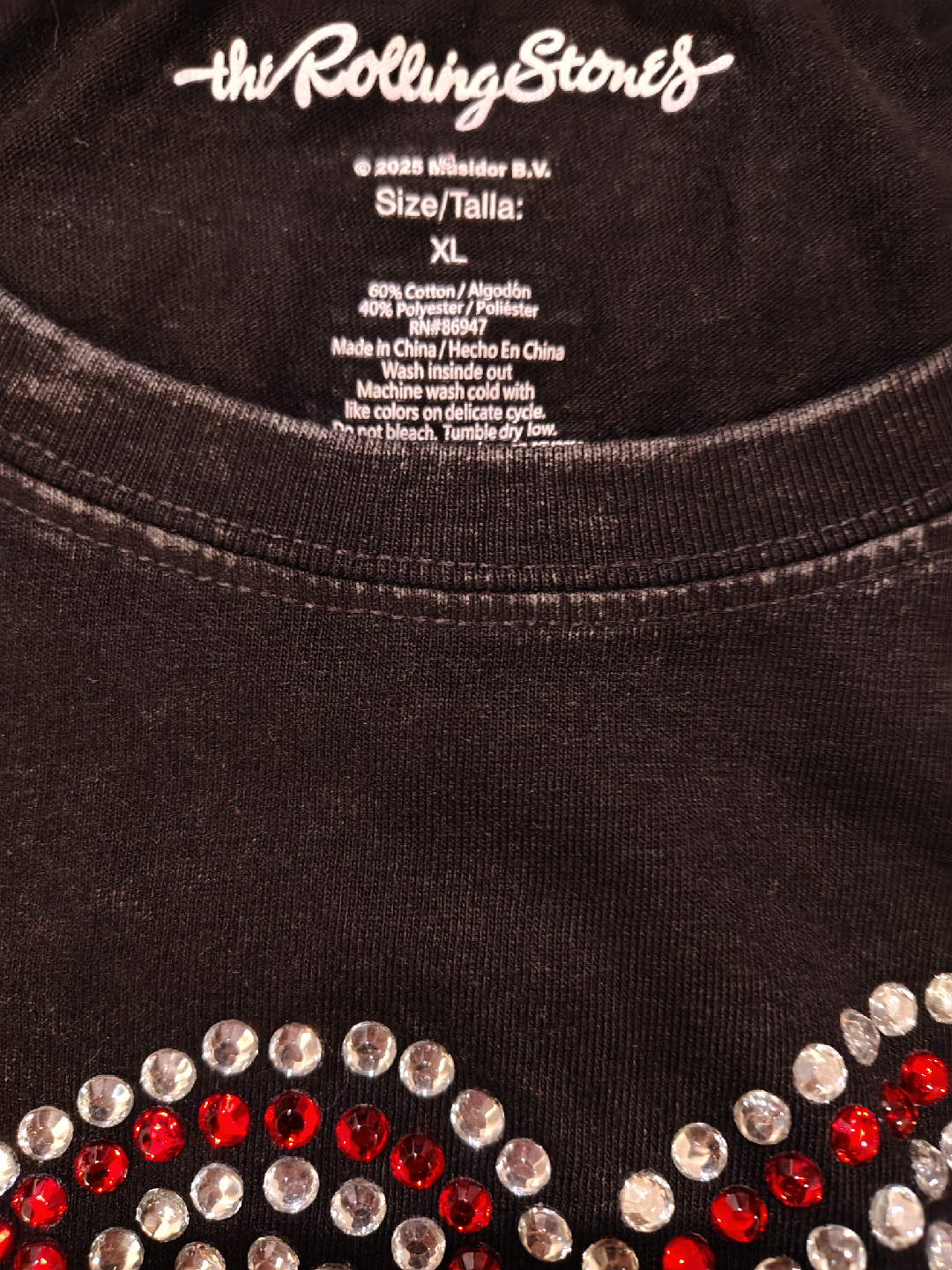 Rolling Stones Embellished T-Shirt rhinestones - photo 3
