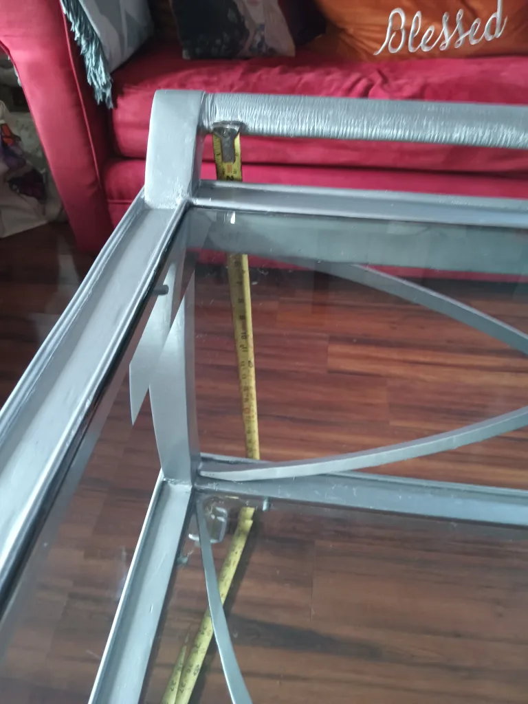 Silver Metal & Glass Coffee Table image indicator(6)