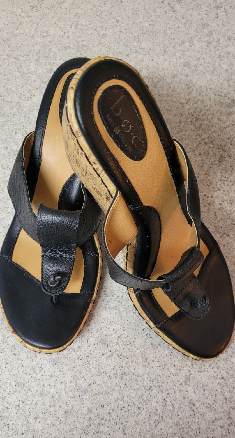 Leather Wedge Sandal