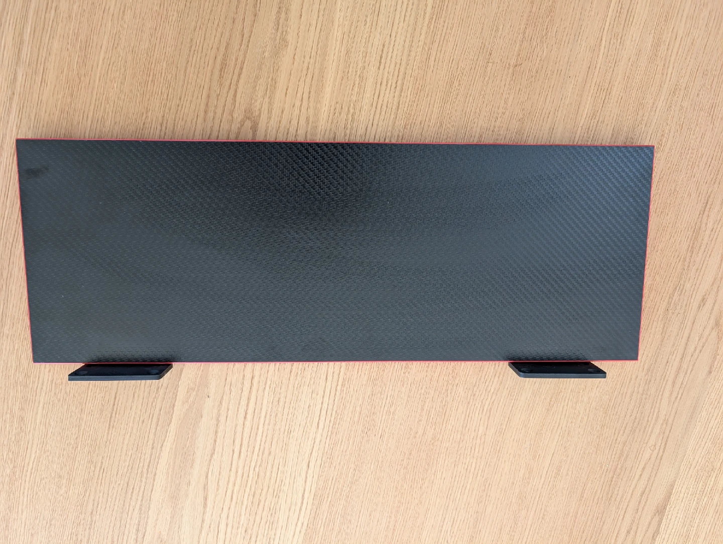 Black & Red Floating Wall Shelf 23x8 inch
