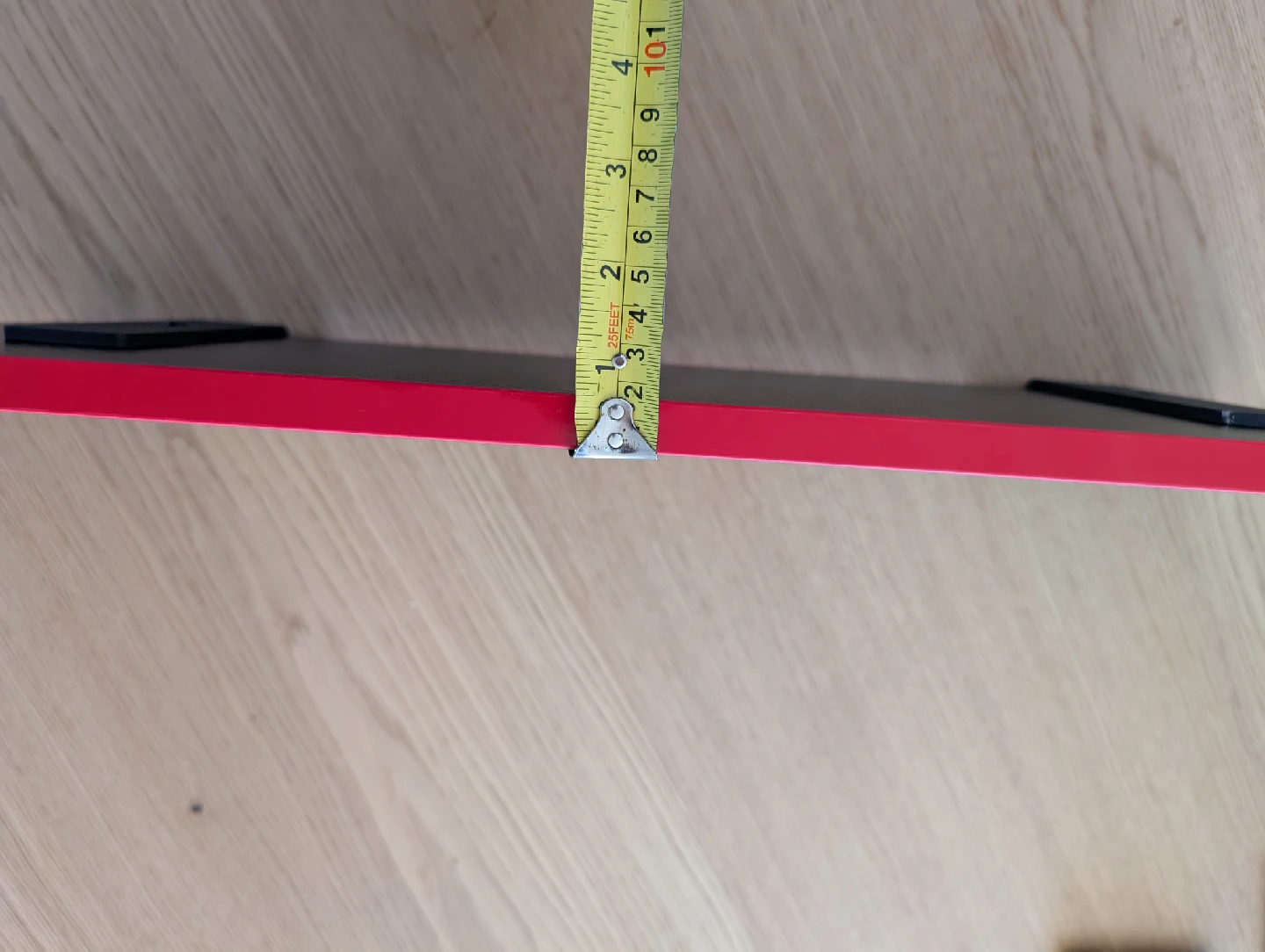 Black & Red Floating Wall Shelf 23x8 inch - photo 5