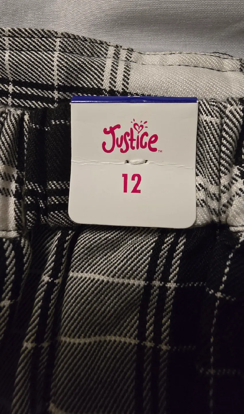 NEW! Justice Plaid Skirt with Built-in Shorts! - Size 12 Youth image indicator(7)