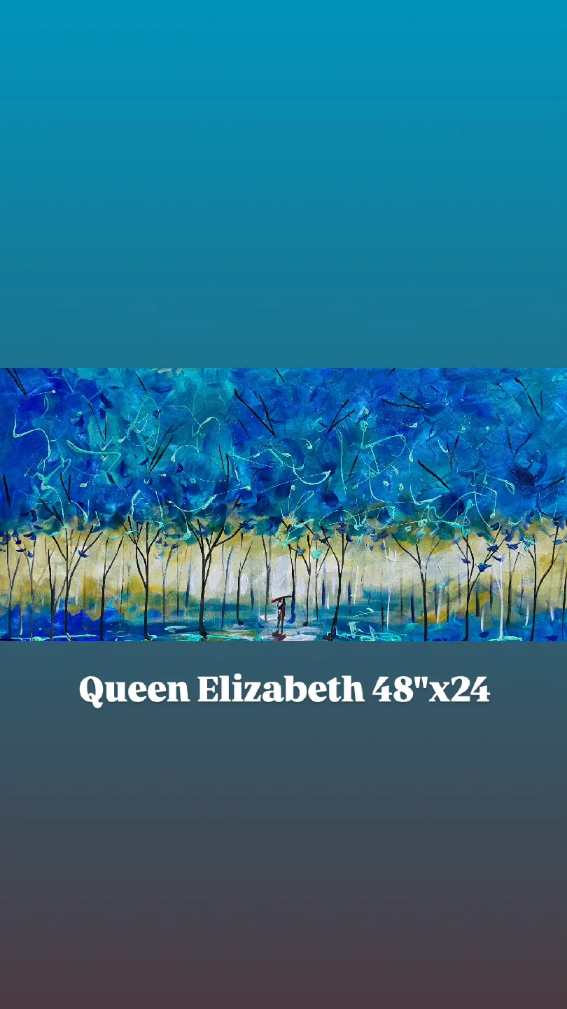original hand-painted painting by local artist Queen Elizabeth thumbnail