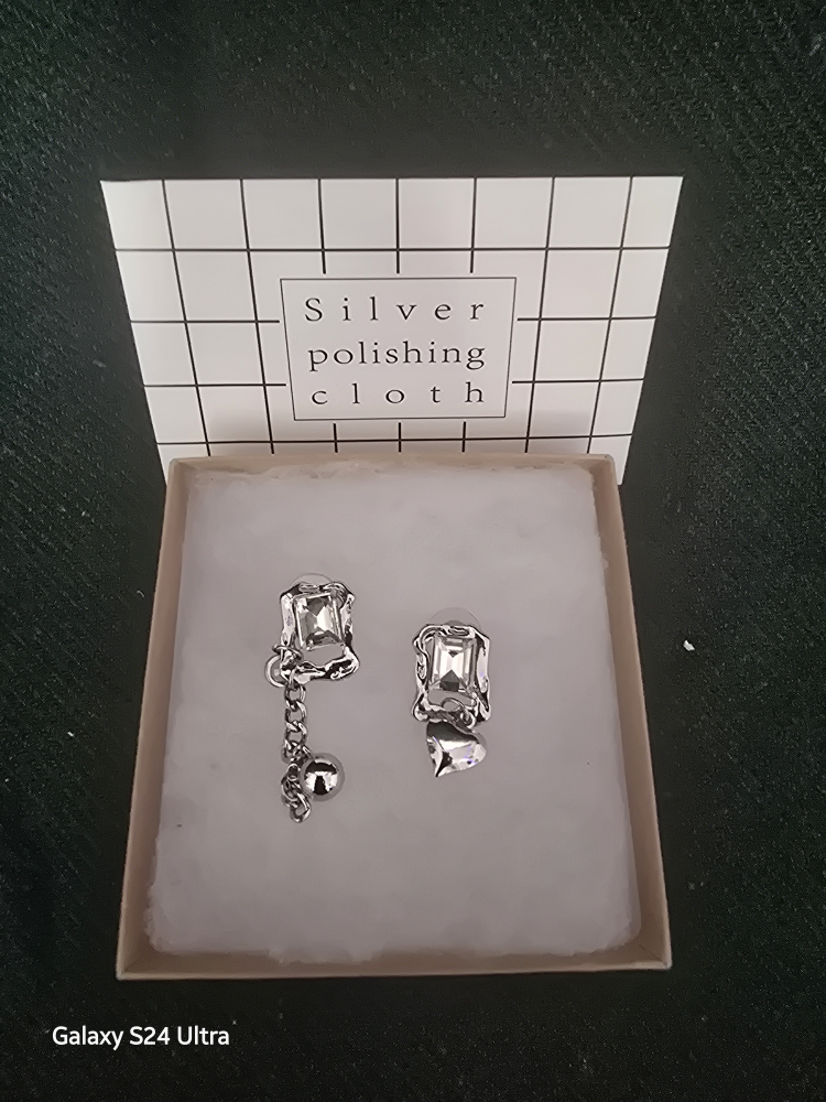 Silver Earrings with Cubic Zirconia - S925 - photo 2