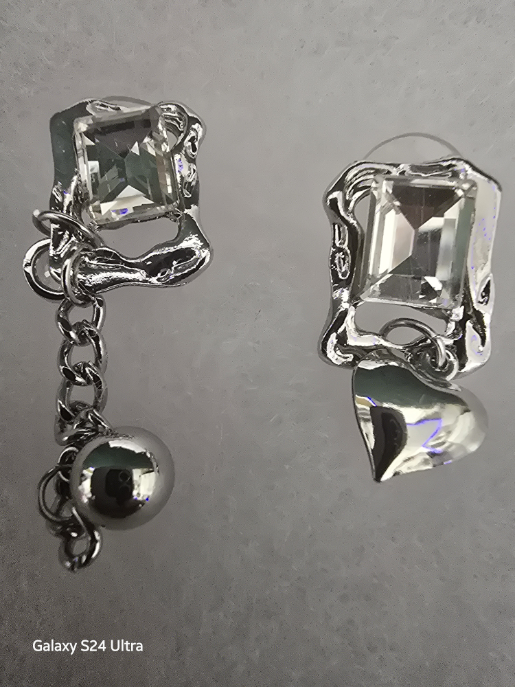 Silver Earrings with Cubic Zirconia - S925 - photo 3