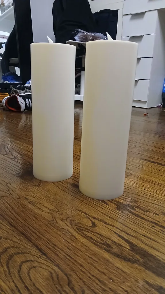 Two White Flameless Candles image indicator(5)