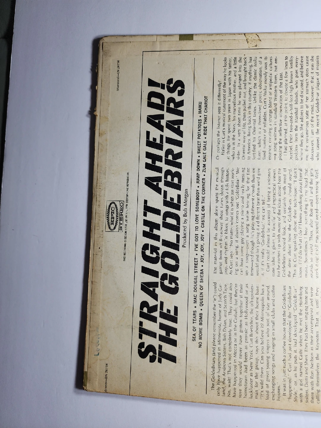 The GoldeBriars - Straight Ahead! Vinyl Record - photo 5