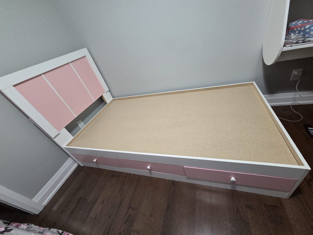 Pink & White Toddler Bed