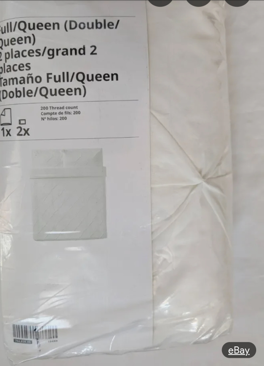 White Full/Queen Duvet cover with 2 shams only - photo 2