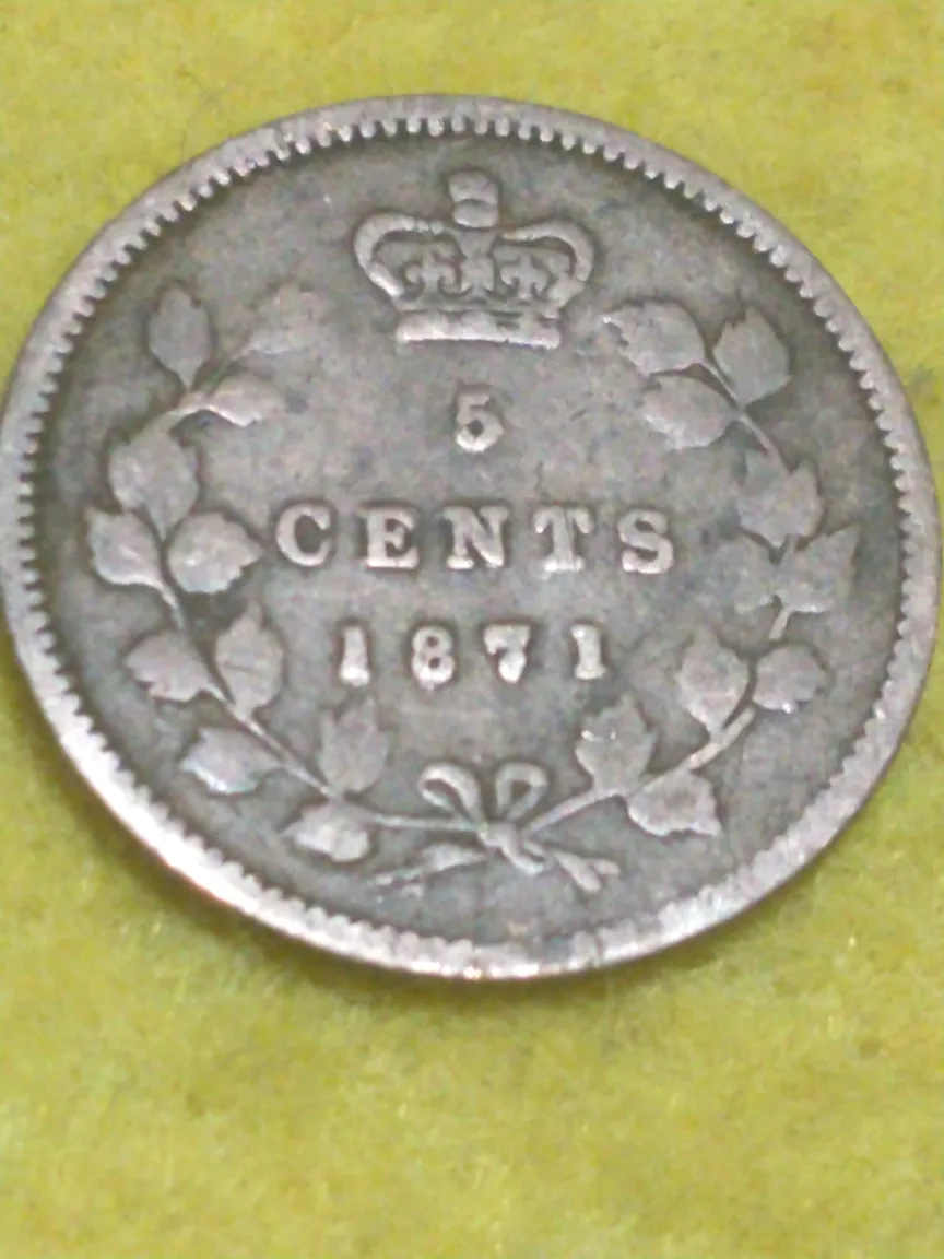 1871 Canada five cents .925 silver KM #2 image indicator(2)