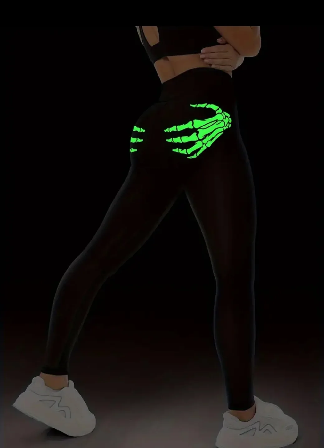 Skeleton Hand Print Leggings thumbnail