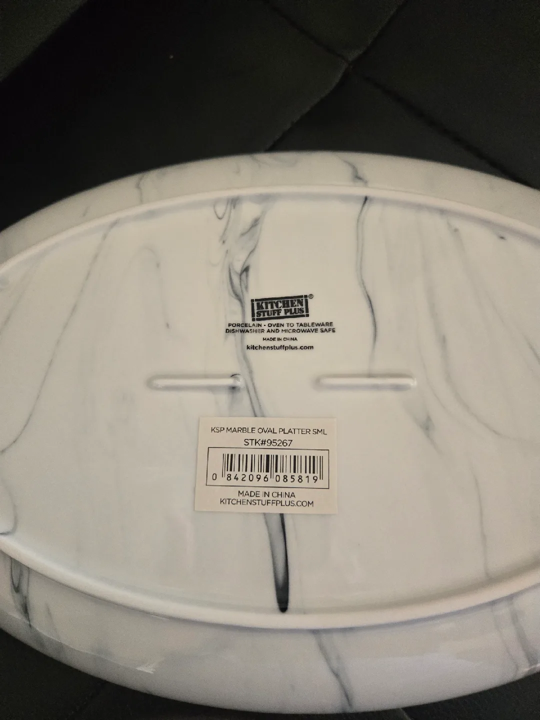 Kitchen Stuff Plus Marble Oval Platter - Small AND cake stand image indicator(4)