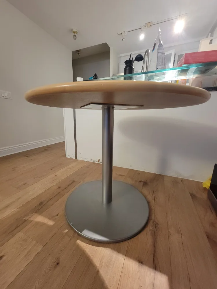 Round Dining Table - Wood Top, Metal Base