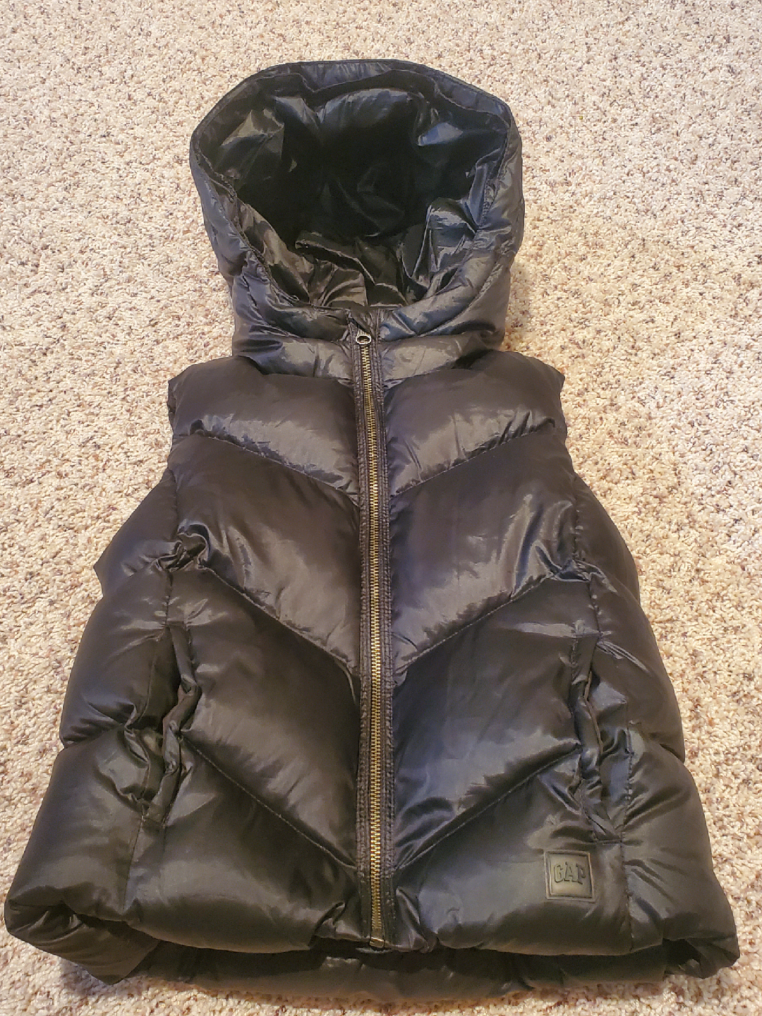 GAP Kids Black Puffer Vest - Size L (Regular)