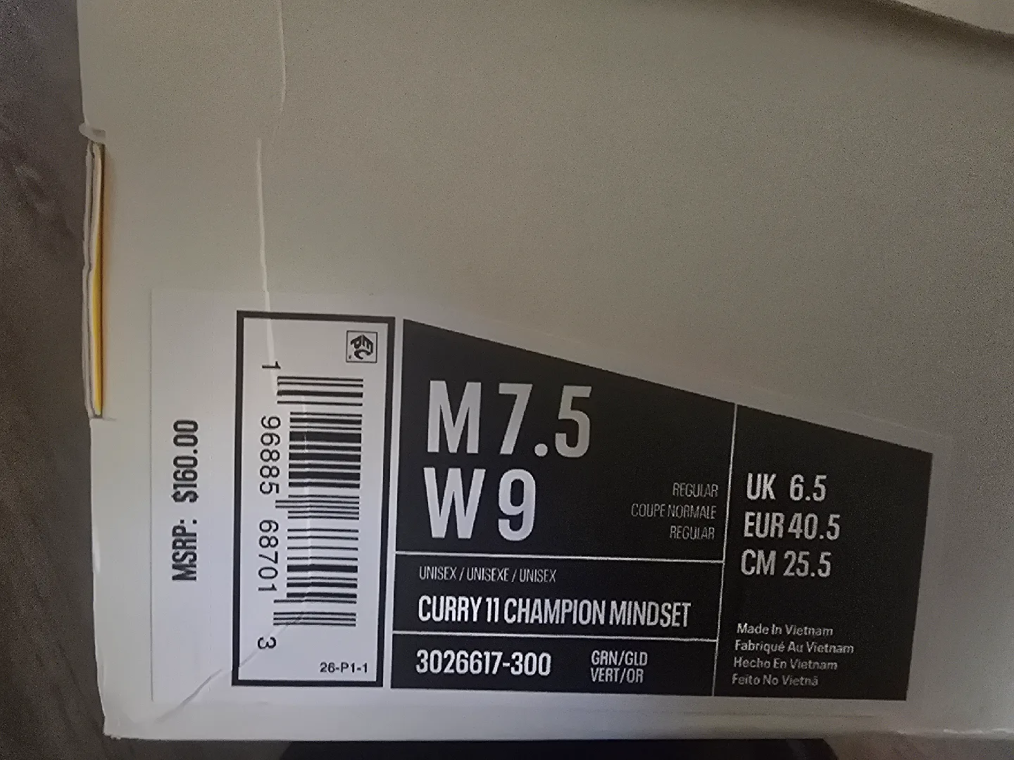 Under Armour Curry 11 Champion Mindset, Size 7.5 image indicator(3)