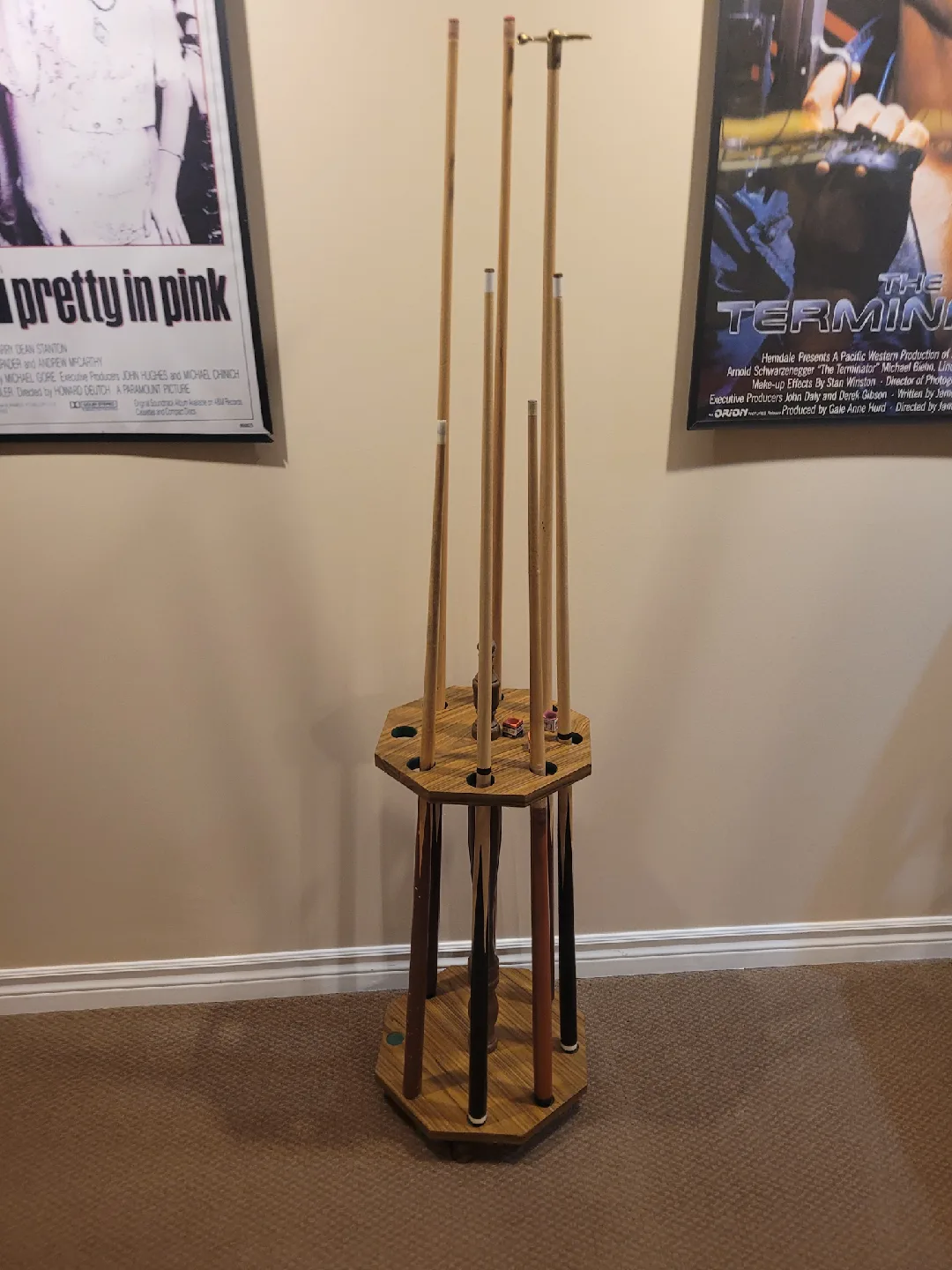 Olhausen The Billiard Oak Pool Table with Cue Rack image indicator(5)