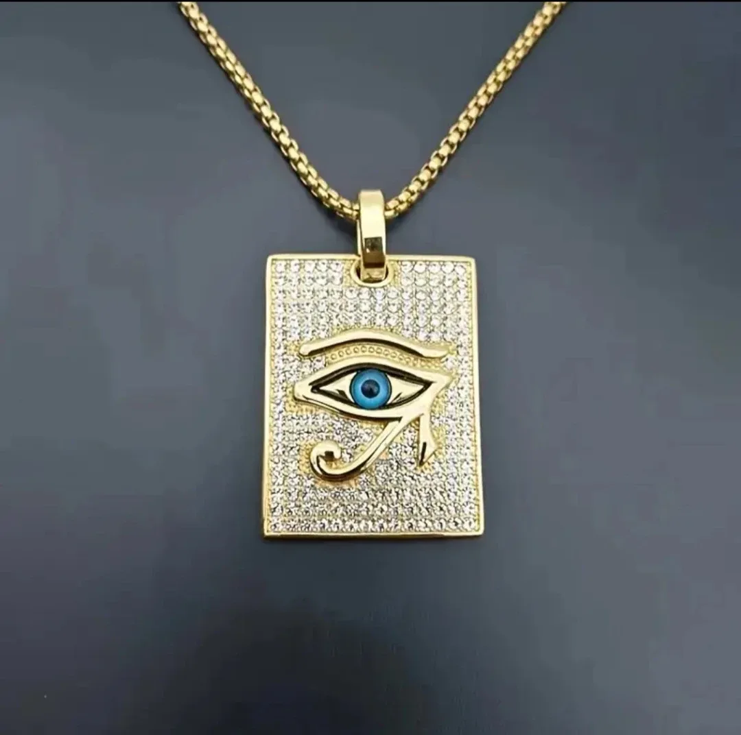 Gold Eye of Horus Pendant Necklace image indicator(5)