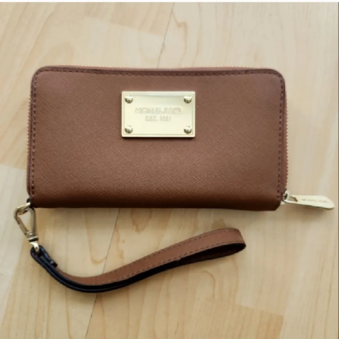 Michael Kors Brown Wristlet Wallet thumbnail