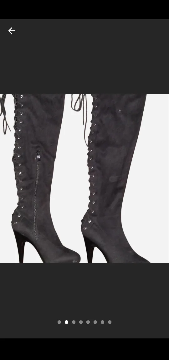 Ellie Sexy 6" Velvet Platform Stiletto's Over the Knee Boots image indicator(3)