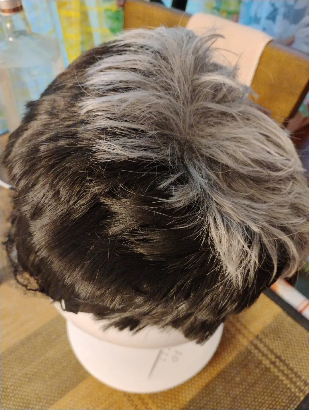 🥕🥕Halloween Wig - Black and Grey thumbnail