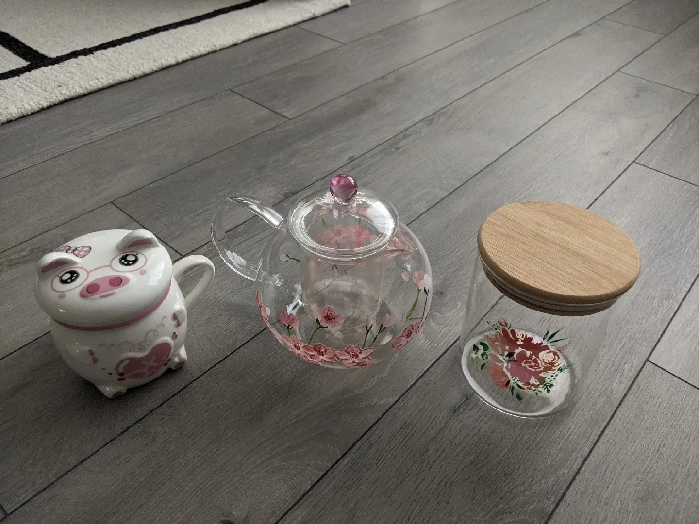 Teapot, Jar and Mug Set