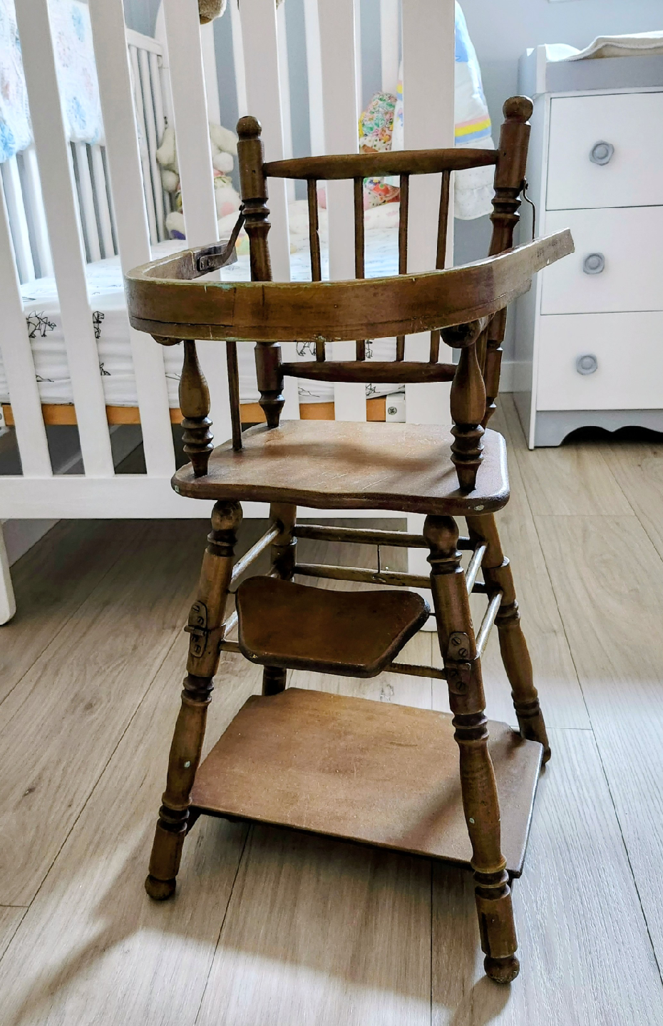 Vintage Mini High Chair - Converts into a Desk