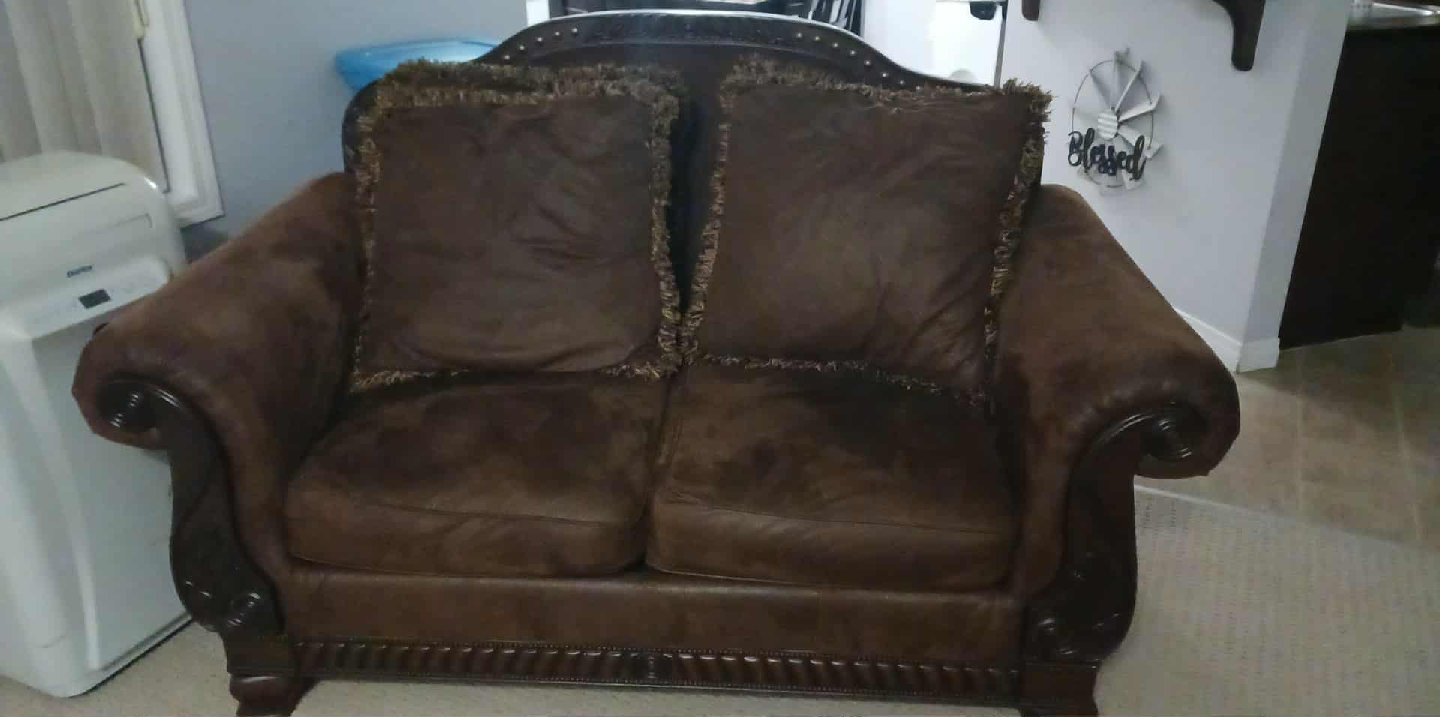 Brown Loveseat Sofa