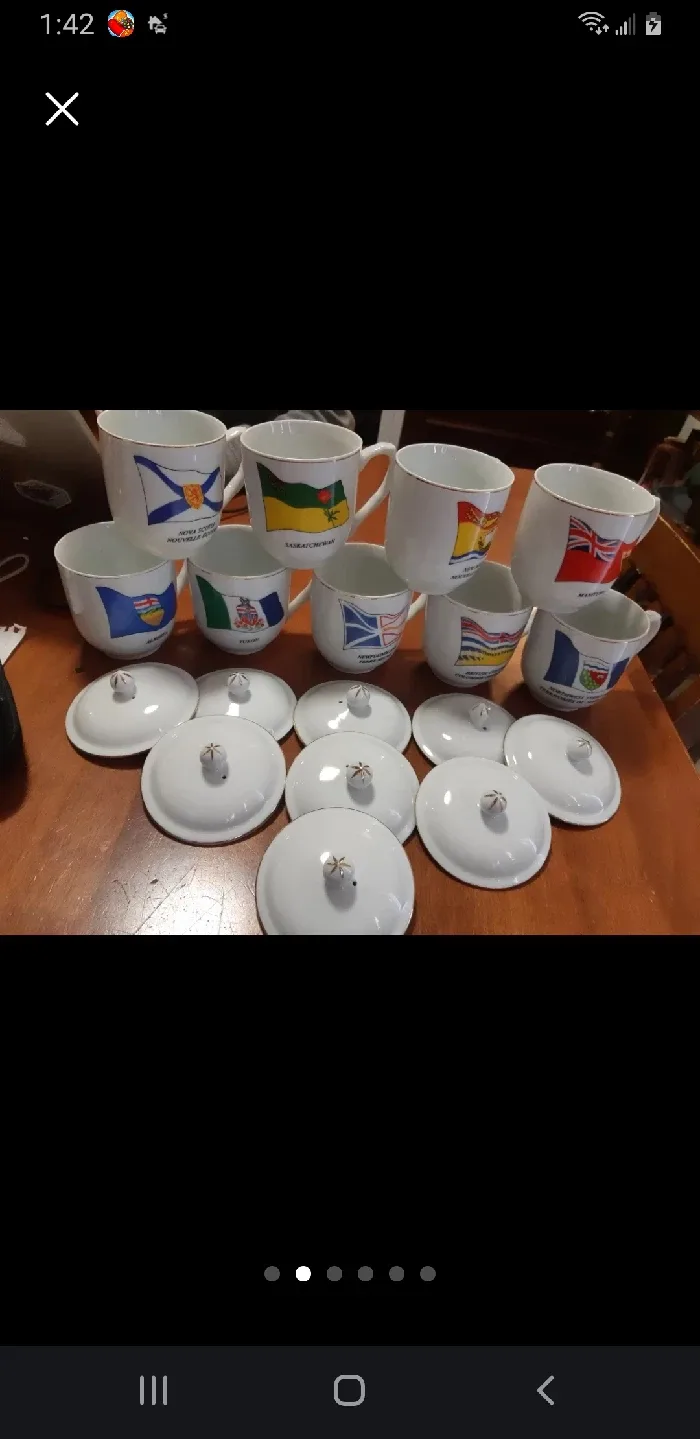 Vintage Provincial Flag Mugs with Lids covers 🧡 thumbnail