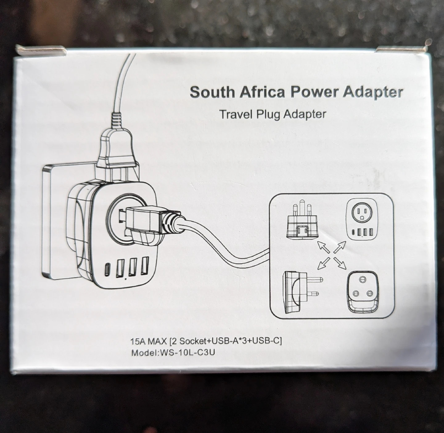 VINTAR WS-10L-C3U South Africa Travel Adapter - photo 2