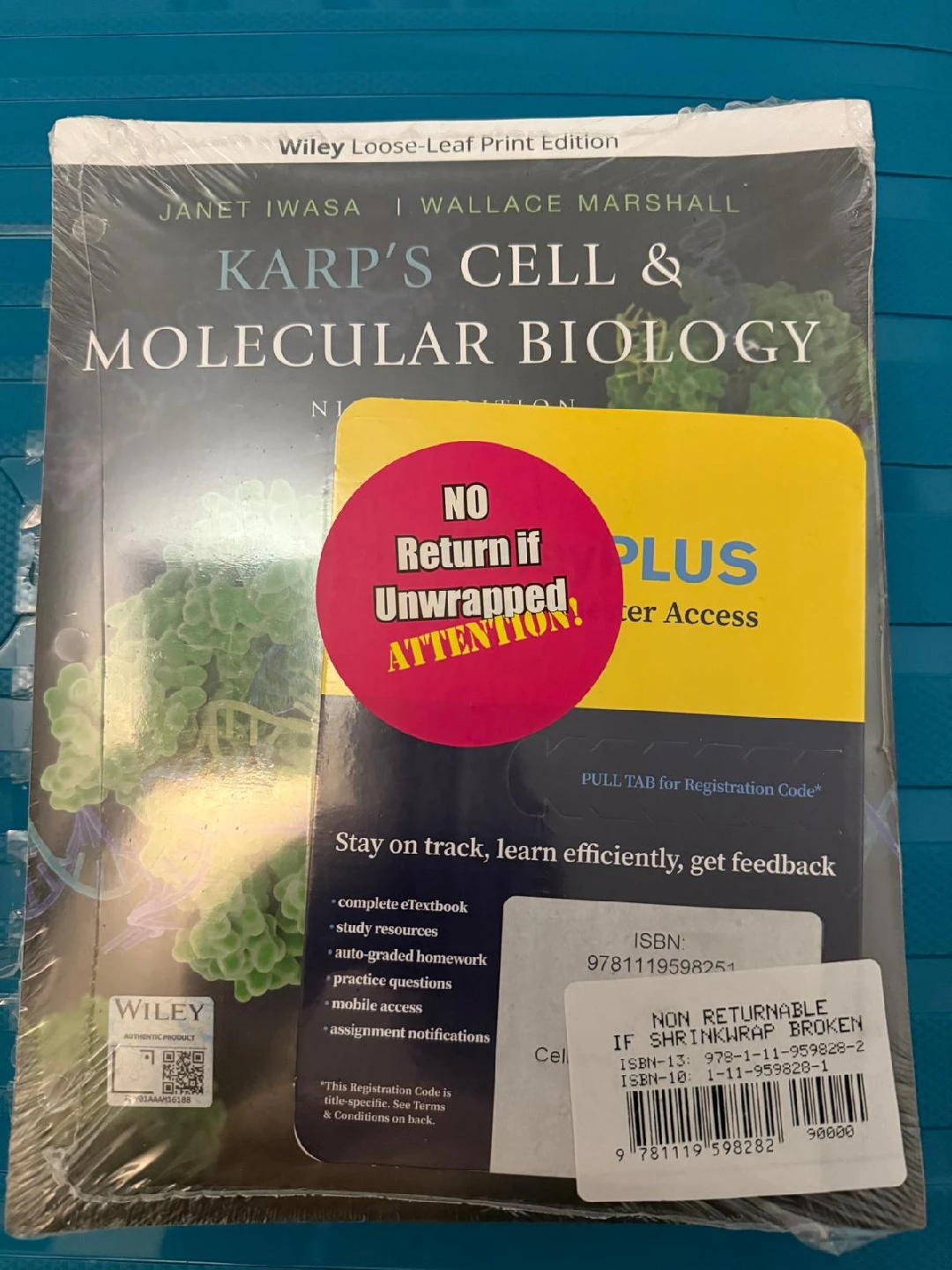 Karp's Cell & Molecular Biology - Wiley Loose-Leaf Edition