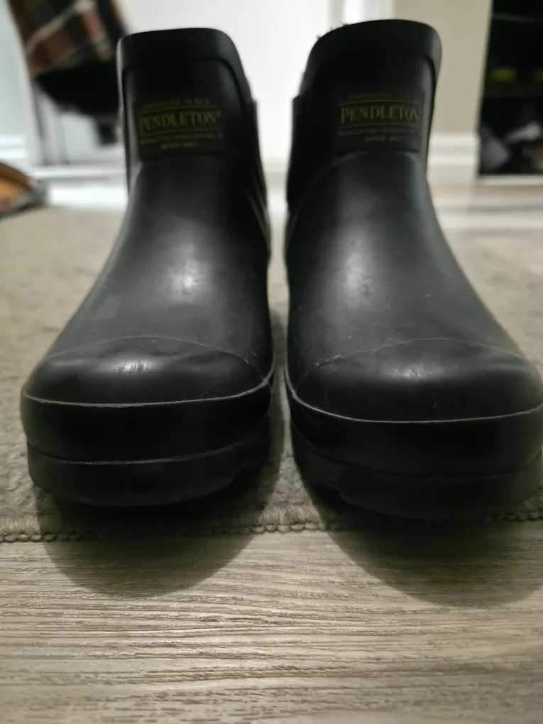 Pendleton Black Rubber Rain Boots thumbnail