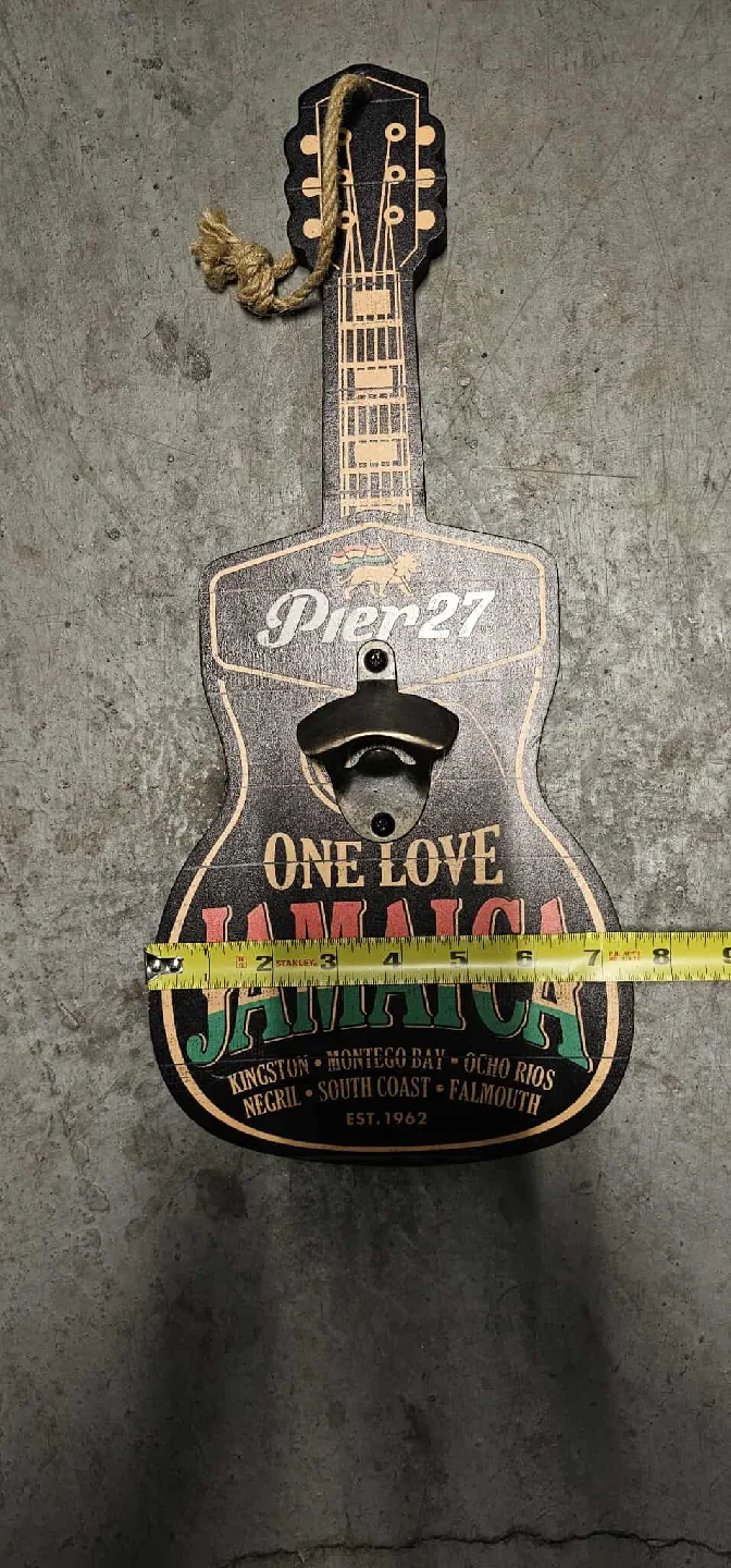 Pier 27 One Love Jamaica Guitar Bottle Opener image indicator(2)